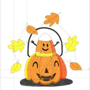 Halloween embroidery design