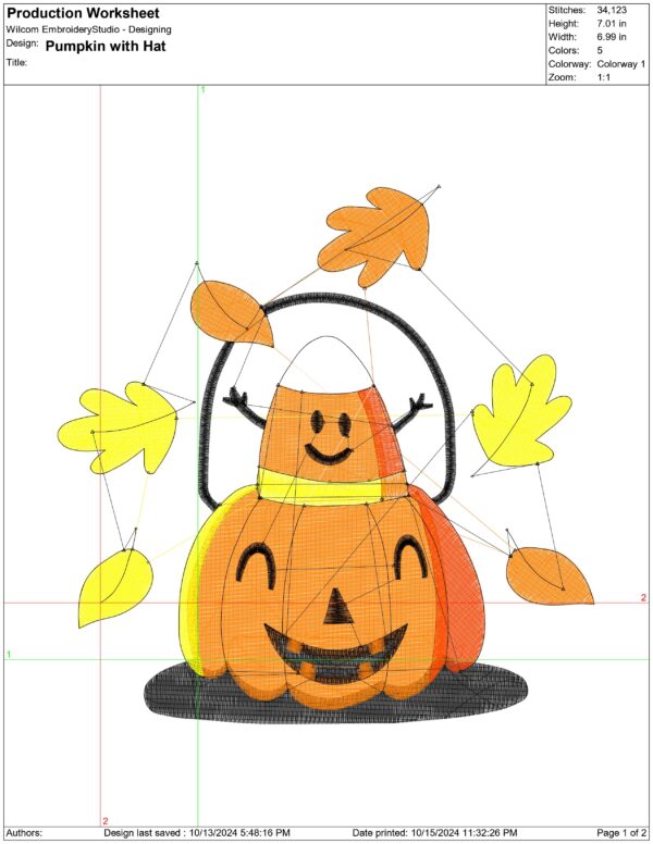 Halloween embroidery design