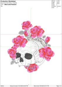 Skull and Flowers