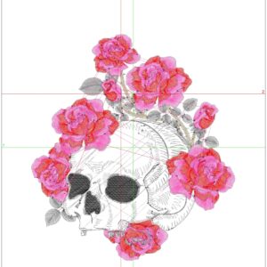 Skull and Flowers