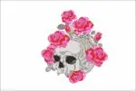 Skull and Flowers