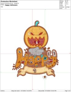 Halloween embroidery design