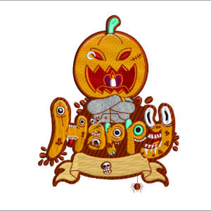 Halloween embroidery design