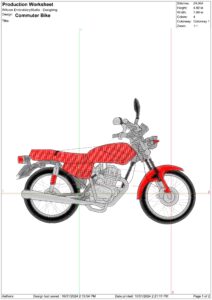 Motorbike Embroidery