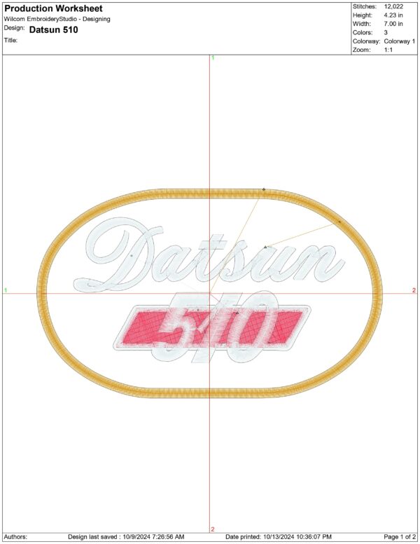 Car embroidery design