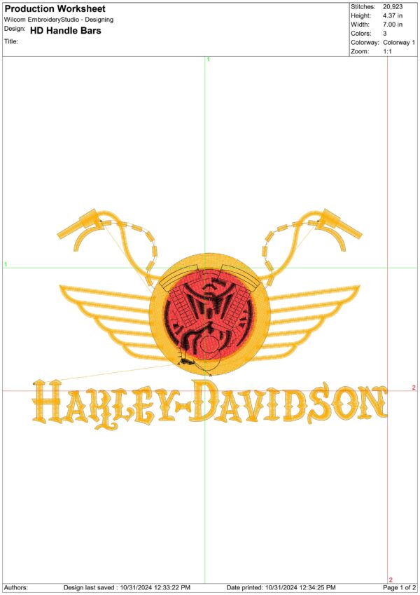 Harley Davidson Embroidery