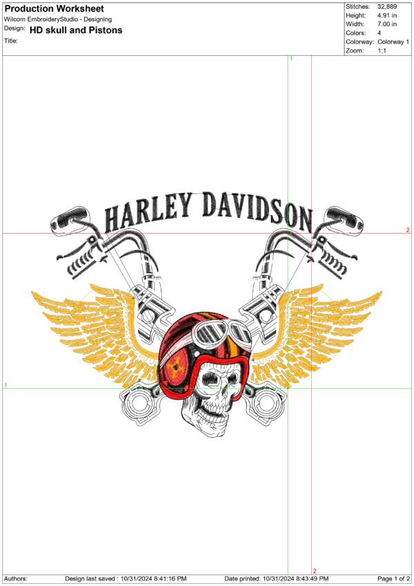 Harley Davidson Embroidery