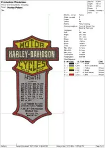 Harley Davidson Embroidery