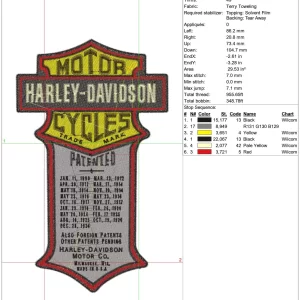 Harley Davidson Embroidery