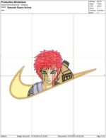 Anime embroidery design