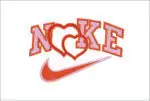 Nike Embroidery Hearts