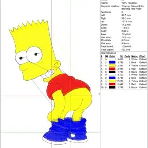 Simpsons Embroidery Designs