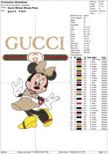 Gucci Embroidery Design