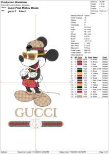 Gucci Embroidery Design