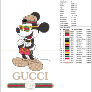 Gucci Embroidery Design