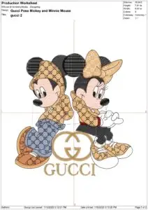 Gucci Embroidery Design