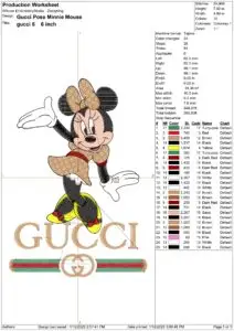 Gucci Embroidery Design