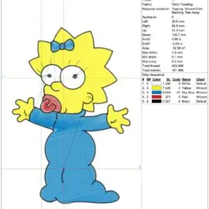 Simpsons Embroidery Designs