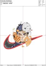 Anime embroidery design