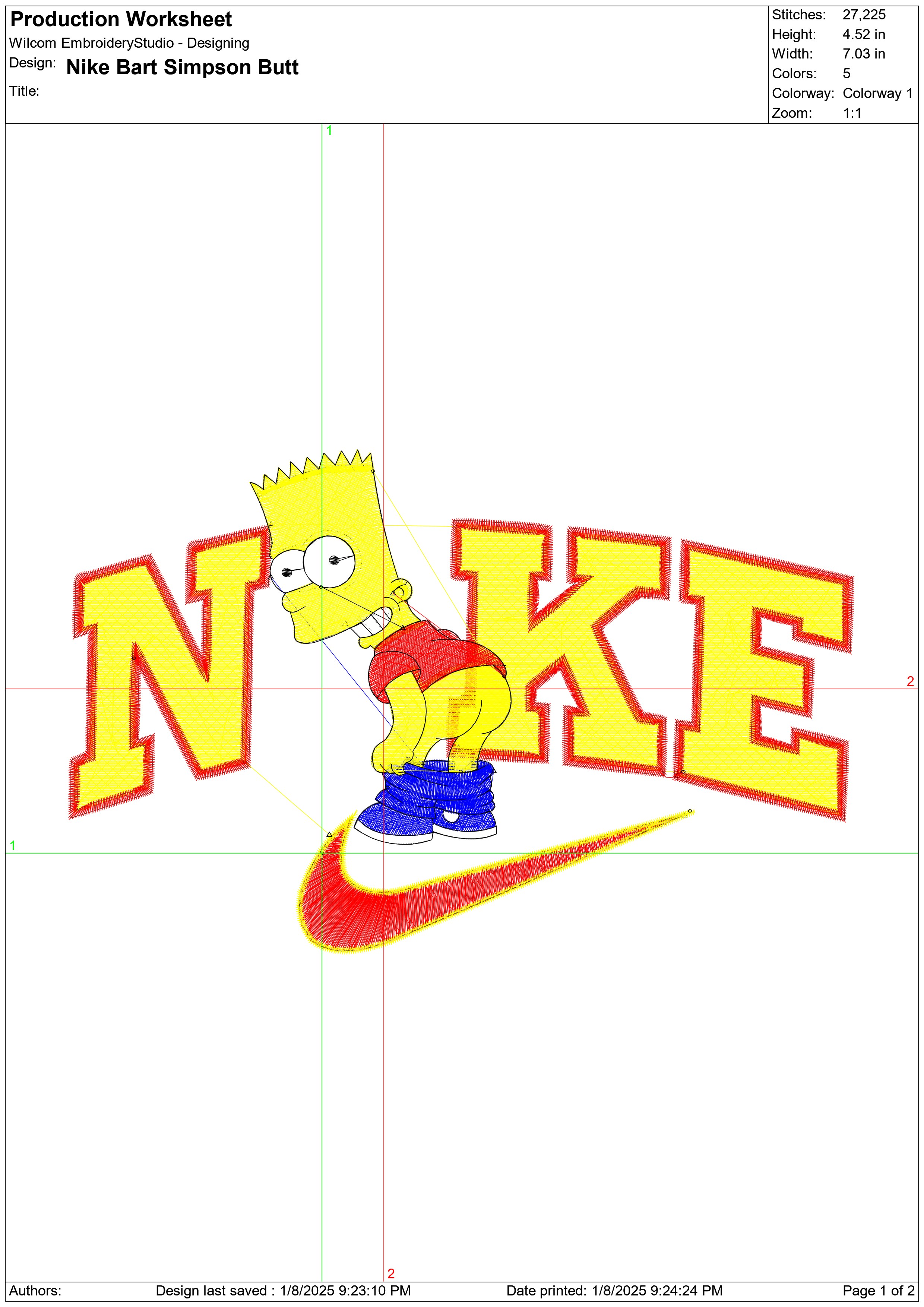 Simpsons Embroidery Designs