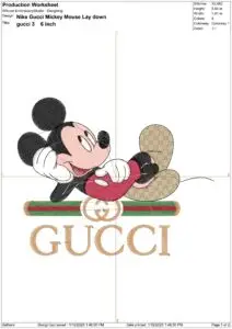 Gucci Embroidery Design