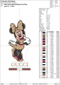 Gucci Embroidery Design