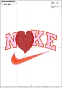 Nike Embroidery Hearts