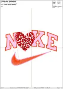 Nike Embroidery Hearts