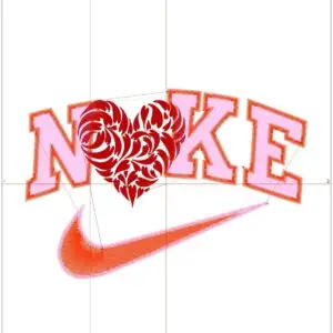 Nike Embroidery Hearts