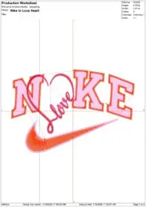 Nike Embroidery Hearts