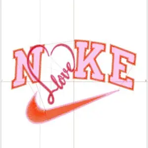 Nike Embroidery Hearts