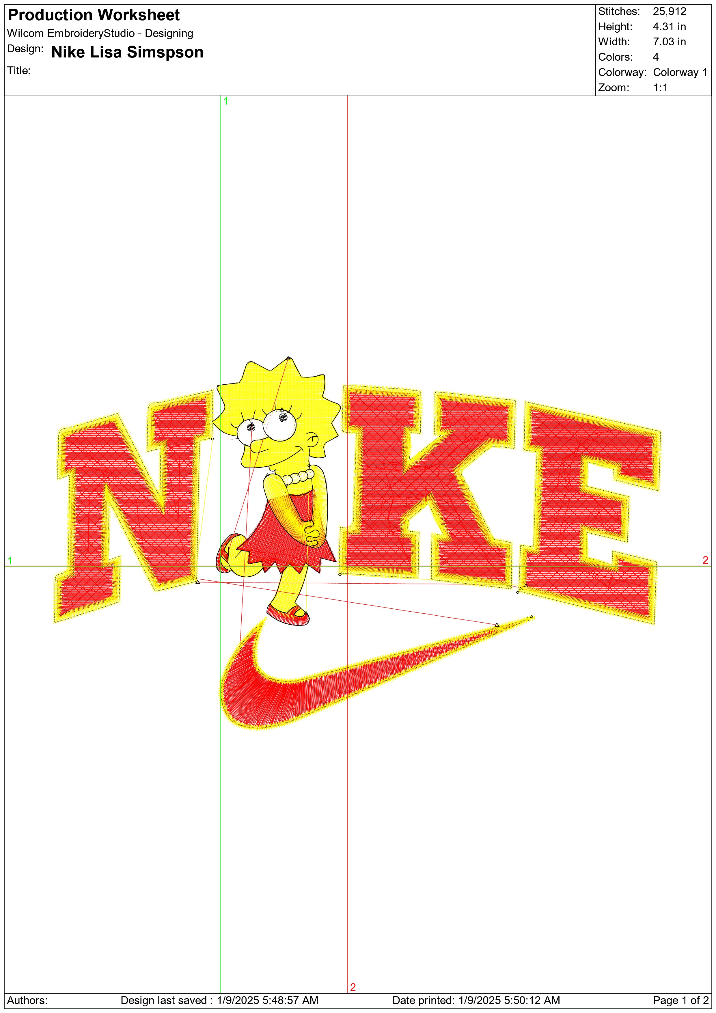 Simpsons Embroidery Designs