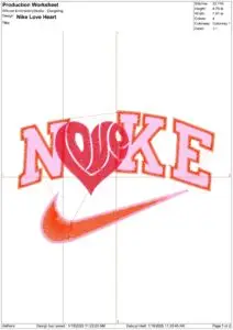 Nike Embroidery Hearts