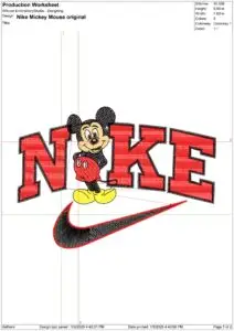 Mickey Mouse embroidery