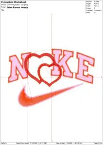 Nike Embroidery Hearts