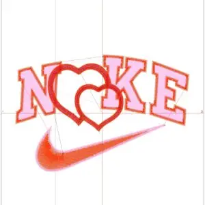 Nike Embroidery Hearts