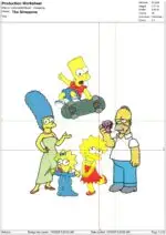 Simpsons Embroidery Designs