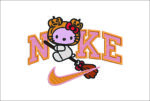 Nike Hello Kitty Pumpkin Head on Broom