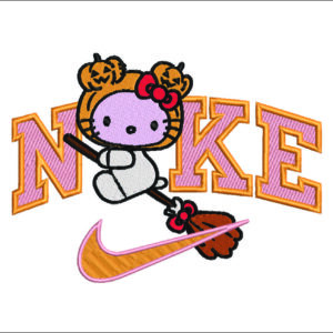 Nike Hello Kitty Pumpkin Head on Broom