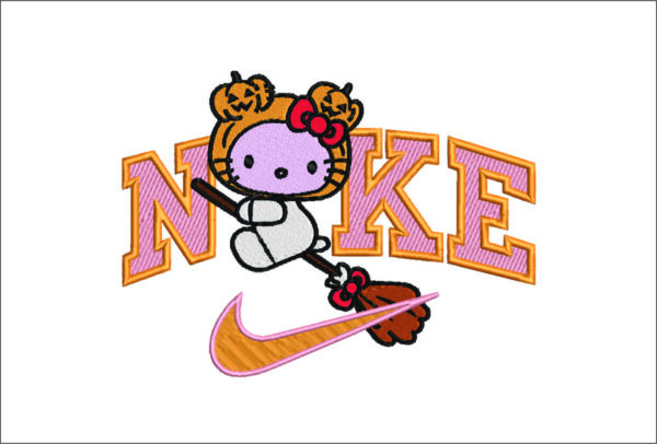 Nike Hello Kitty Pumpkin Head on Broom