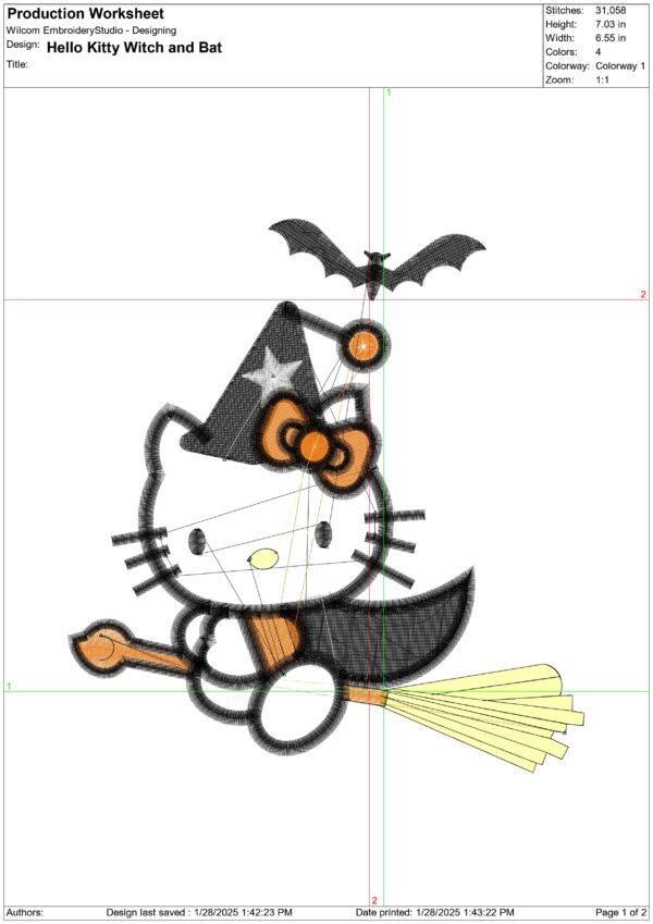 Hello Kitty Witch on Broom