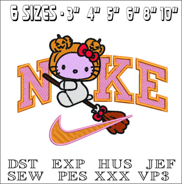 Nike Hello Kitty Pumpkin Head on Broom