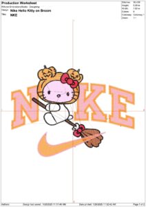 Nike Hello Kitty Pumpkin Head on Broom