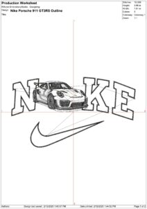 Nike Porsche 911 GT3 RS Outline